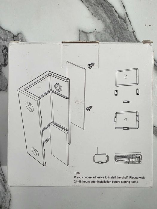 Държачи за лаптоп под бюрото - лепене или винтове