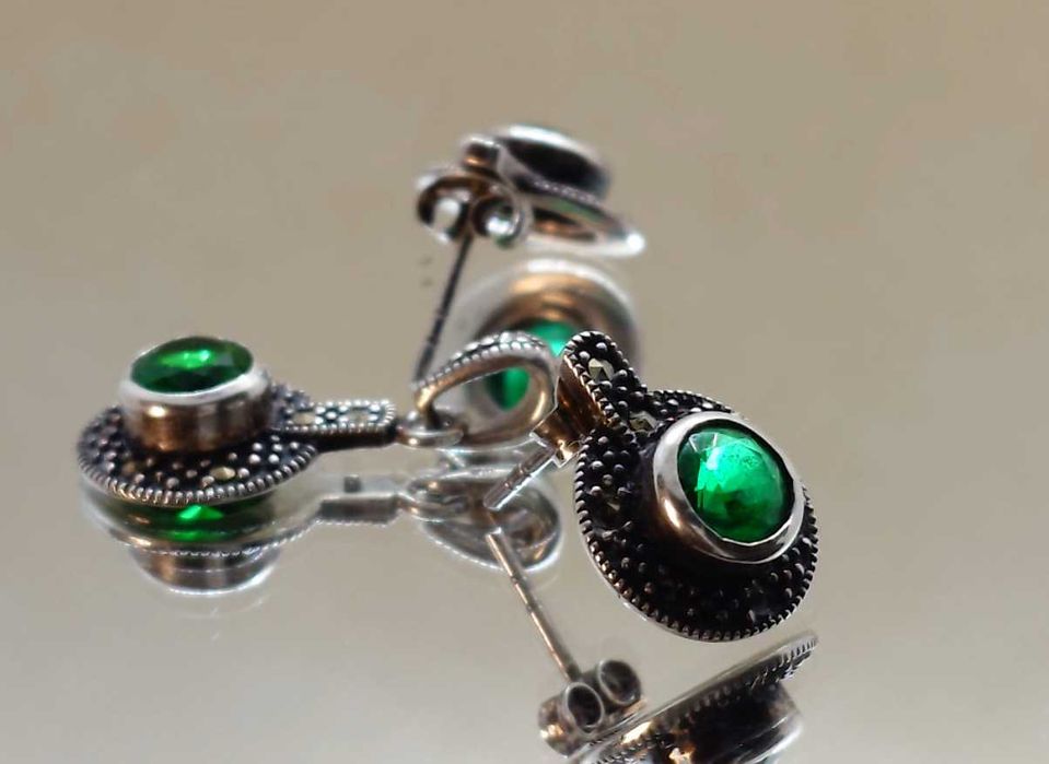 Set Argint Vintage – Cercei și Pandantiv