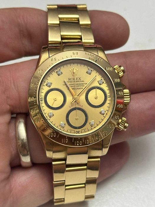 CEAS AUR 18K - ROLEX "Zenith" DAYTONA - Valjoux 7750 - Made in Italy '90 - 156g. - Doar 99e/gr. !