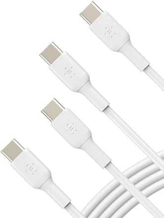 Нови Belkin 2 броя USB-C към USB-C кабел за бързо зареждане телефон 1 метър