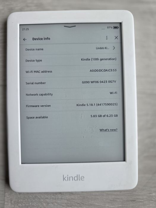 Amazon Kindle Paperwhite 10th Gen. 8GB Wi-Fi 6" eBook Reader White