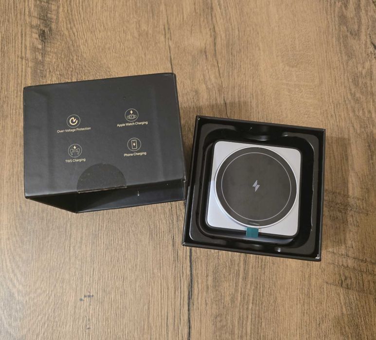 Încărcător Wireless CABLETIME 3 în 1 - 15W, Magnetic, Pliabil, iPhone, Apple Watch, AirPods