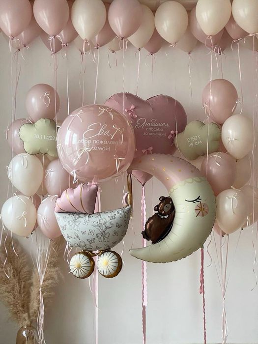 Шары на выписку девочке недорого