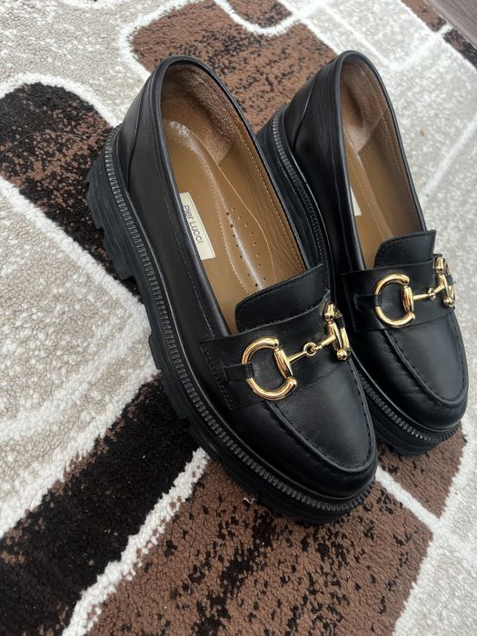 Обувь, лоферы кожанный