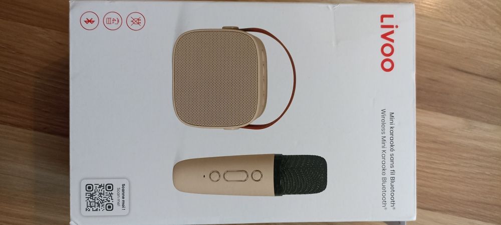 Mini aparat de karaoke, Overtang, 4-12 ani, Bej