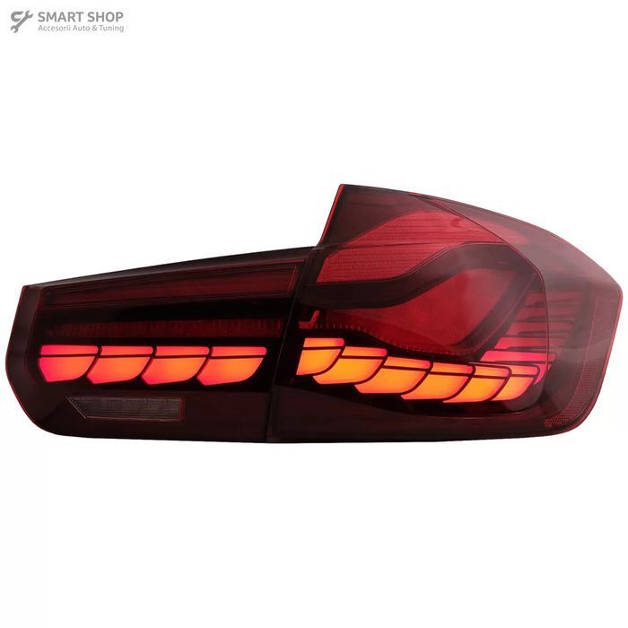 Stopuri OLED compatibil cu BMW Seria 3 F30 (2011-2019) F35 F80 Rosu Clar M4 Design cu Semnal Dinamic Secvential