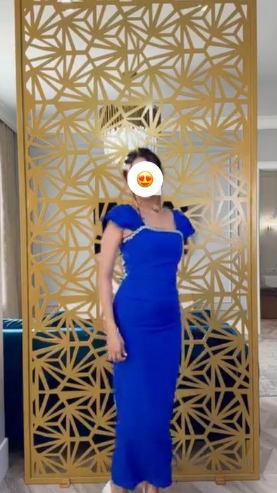 Платье синее нарядное на корпоратив