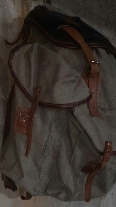 Стара българска брезентова раница 3 бр.