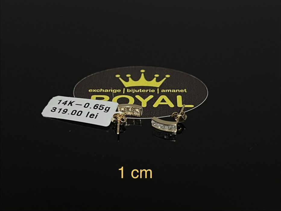 Bijuteria Royal CB : Cercei dama aur nou 14k 0,65gr