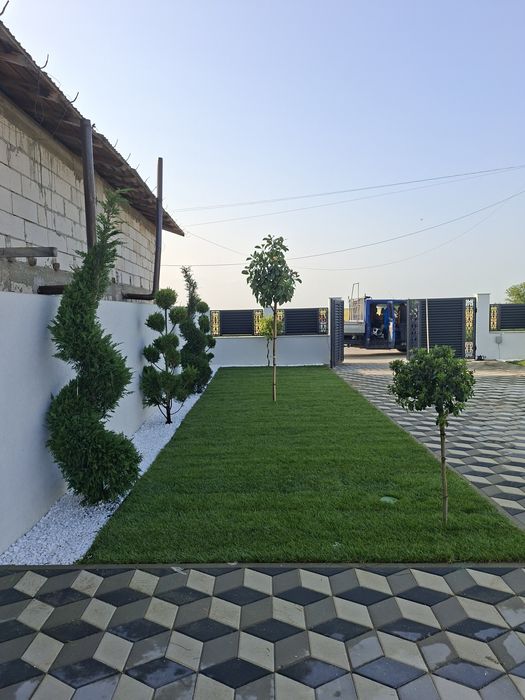 Amenajări grădini cu gazon si sistem de irigat