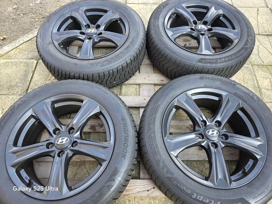 Лети джанти 17ки 5х114.3 Hyundai + зимни гуми 215/60/17 Hankook