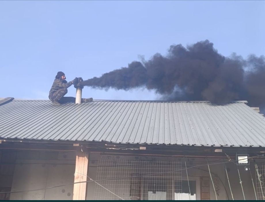 Чистка дымохода быстро и качественно.