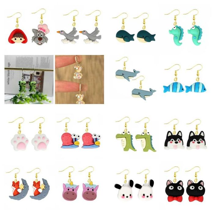 Серьги детские  мультяшных героев