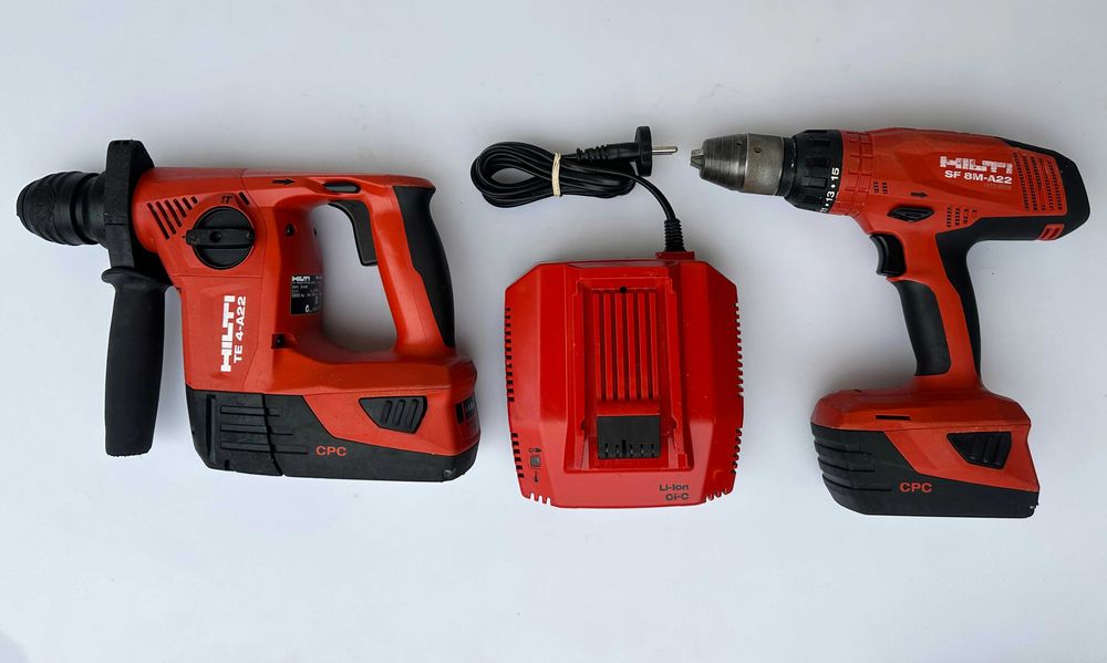 Акумулаторен перфоратор Hilti TE 4-A22 и Винтоверт Hilti SF 8M-A22