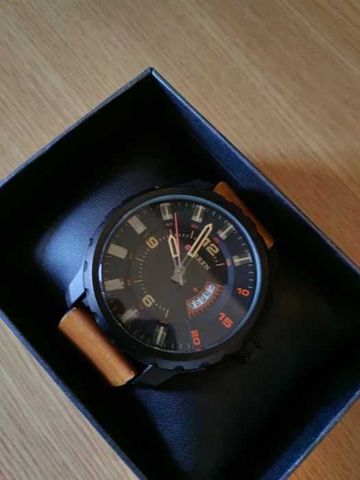 Ceas Curren Barbatesc Quartz Casual Elegant Maro