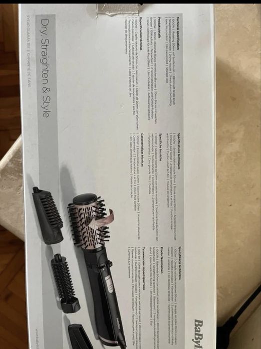 Perie rotativă Ionic Airbrush 1000W + 4 accesorii AS200ROE BaByliss