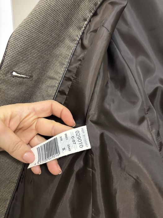 Кафяво Сако от туид Mango suit