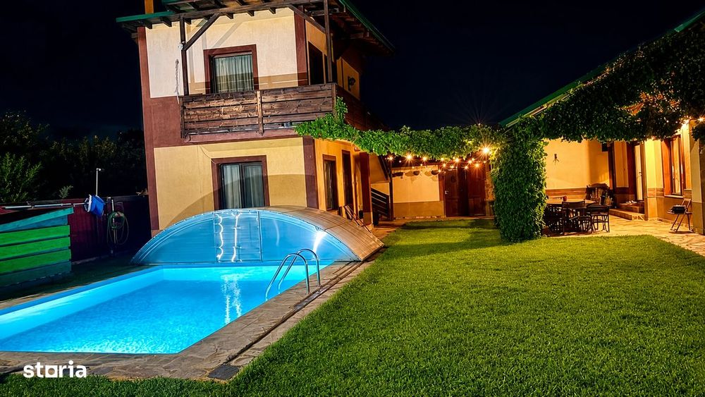 Vilă cu două locuințe independente-piscină-complet funcțională