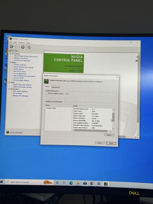 Placa video Nvidia Quadro P2000 . 5Gb-GDDR5/160bit