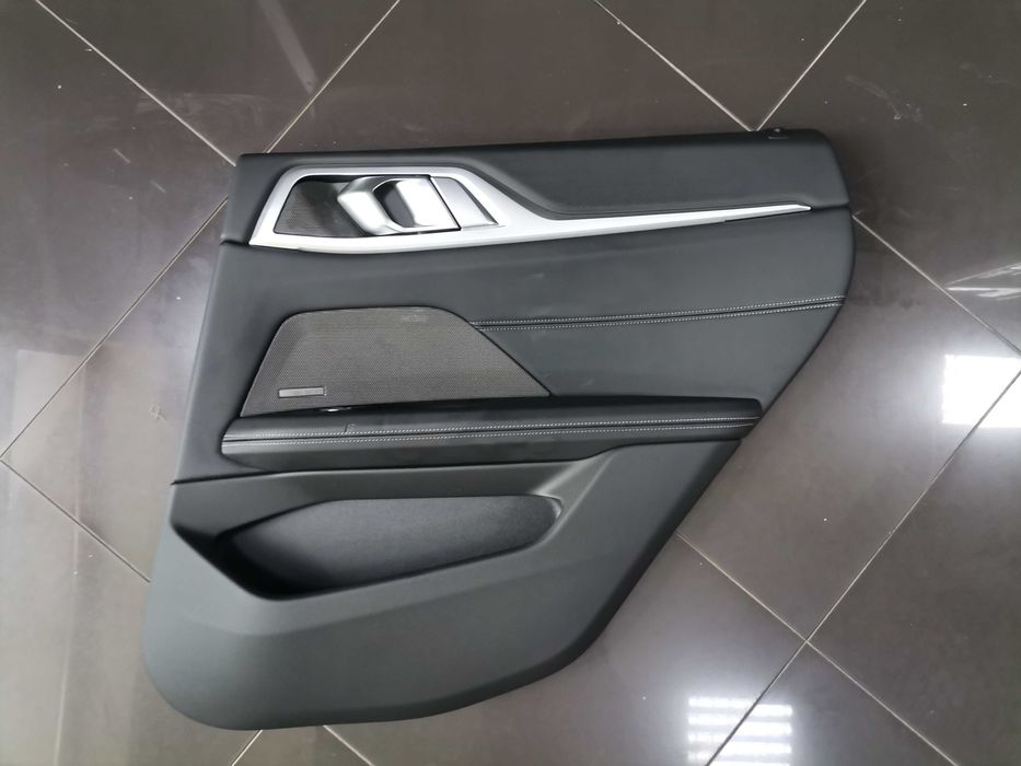 НОВ К-т Sport Салон BMW i4 G26 M50 Черна Кожа Сив Шев Leather Vernasca