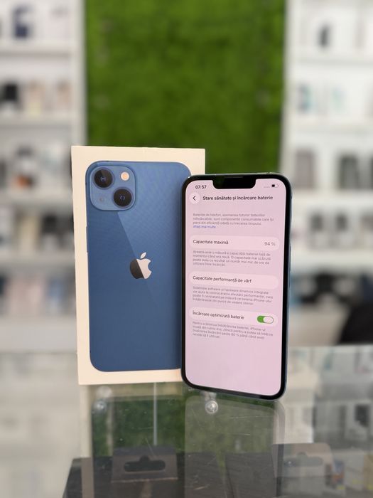 **ATSGSM.RO**iPhone 13 128Gb Blue/Baterie94%/Fact+Gar 12 luni