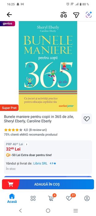 Vând carte, bunele maniere în 365 zile
