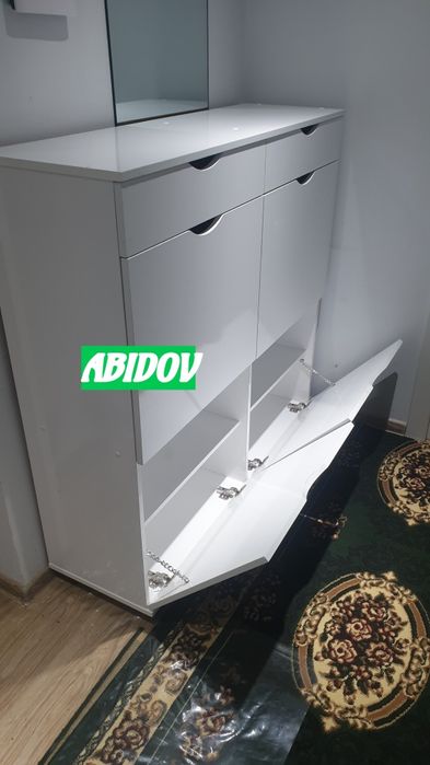 Обувной шкафчик в стиле hi-tech от производителя .