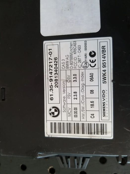 Modul calculator keyless bmw x5 e70 6135914721701 5wk49514vbr