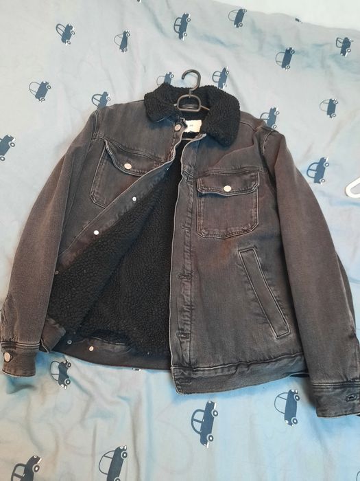Geaca denim îmblănite H&M