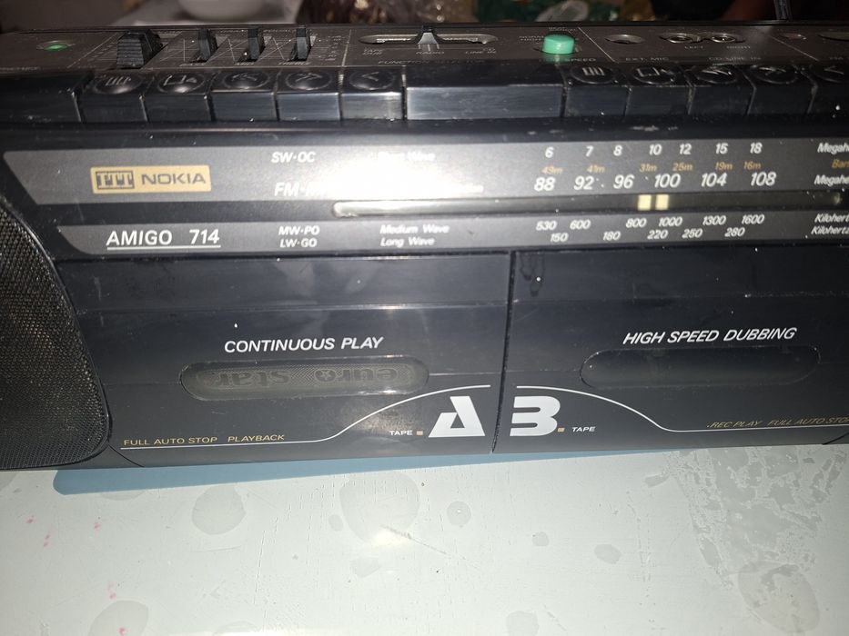 ITT Nokia Amigo 714, Radiocasetofon de colecție, dublu deck, egalizator, radio 4 benzi