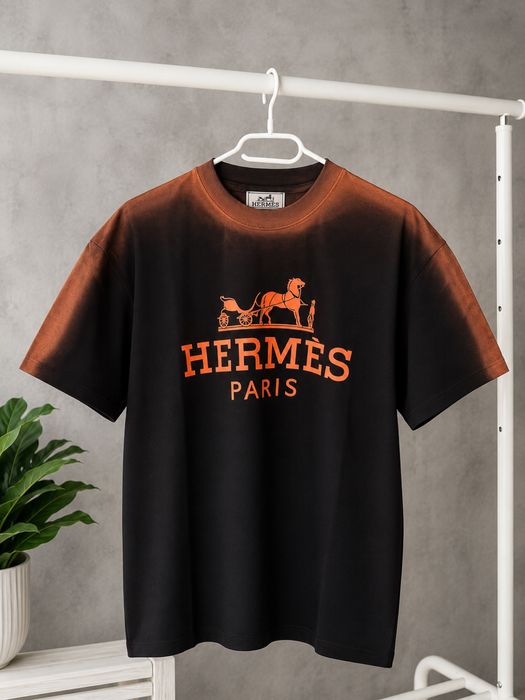 Tricou Hermes LV OFF White palm angels