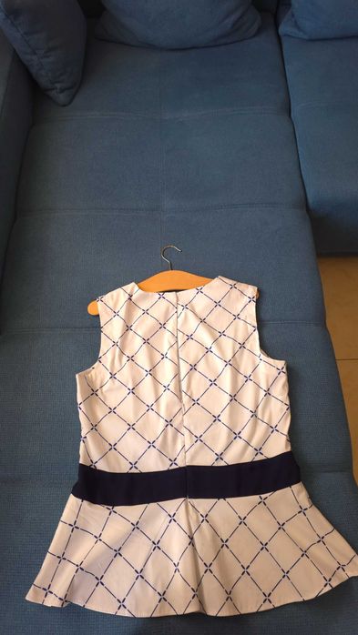 Бял плисиран потник, XXL