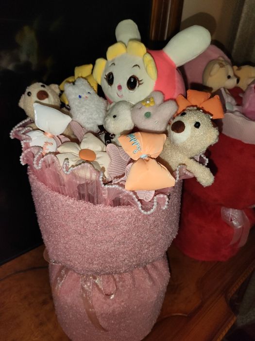 Акция !!! Букет с мягкой игрушкой.