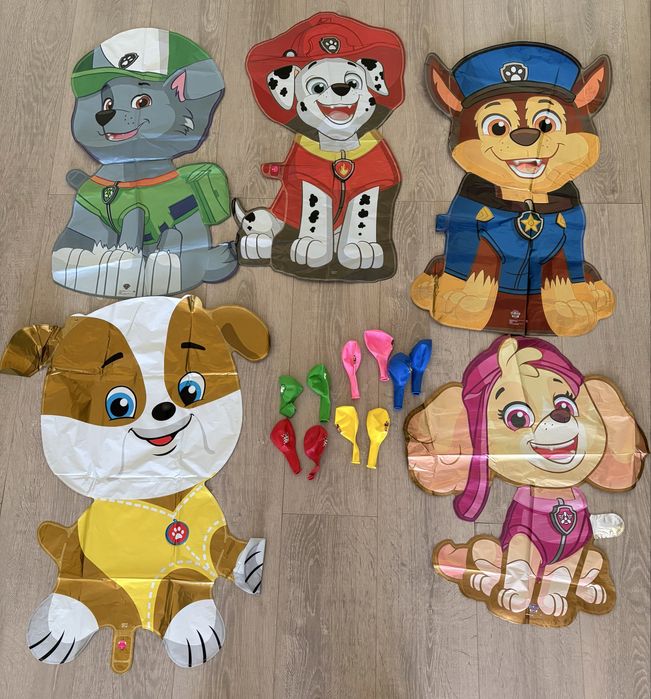 Seturi Paw Patrol pentru baieti si fete+bonus cifra si baloane  latex