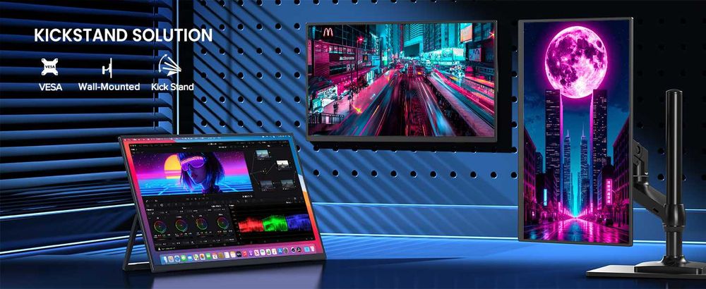 Портативный монитор UPERFECT 15.6" FullHD 1080P IPS 125% sRGB Черный