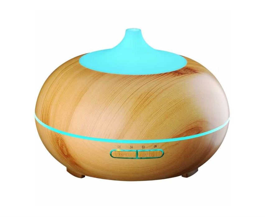 Арома дифузер и овлажнител 2 в 1, 500 мл, с дистанционно, таймер