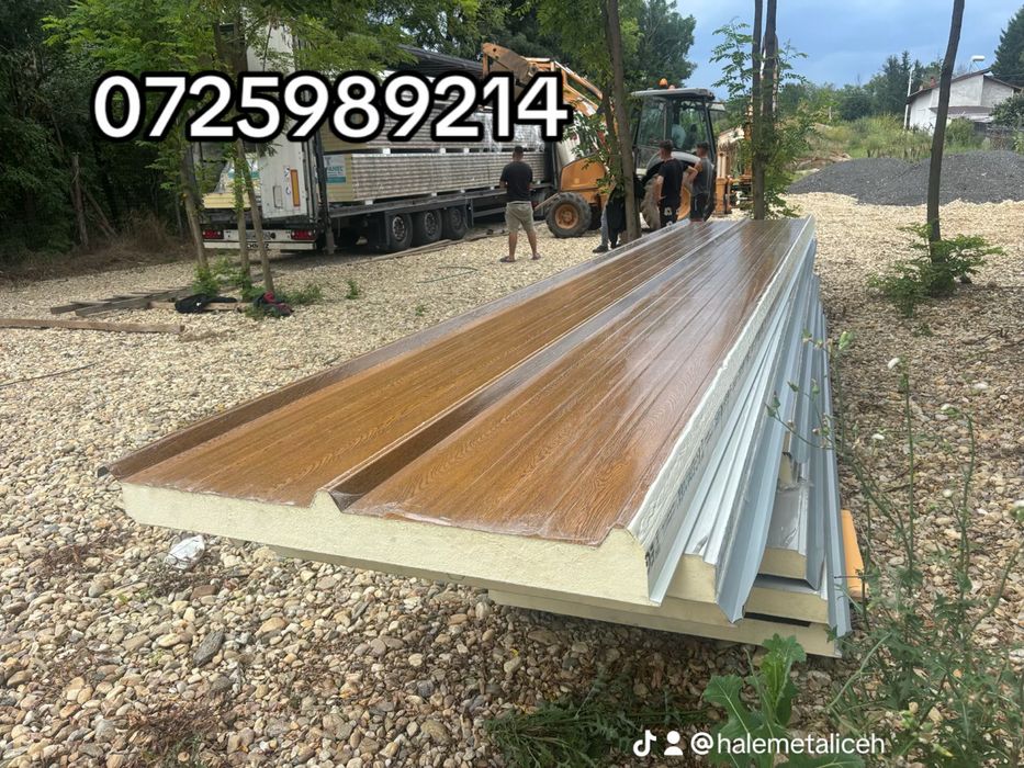 Panouri sandwich culoarea ralbamboo maro stejar