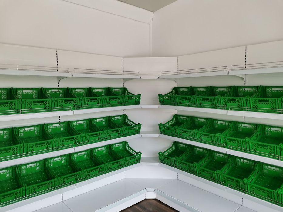 Вътрешен ъглов модул за крайстенен стелаж