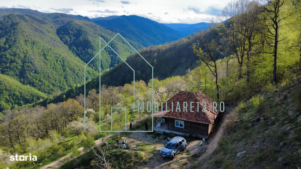 Teren panoramic cu cabana traditionala din barne – 4 km de Sugag, Al