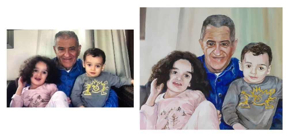 Картина-портрет от ваша снимка на любимец,дете,ръчно рисувана с ак