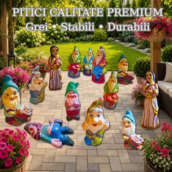 Pitic de grădină „Înțeleptul” din beton Premium, decoratiuni Casa si Gradina