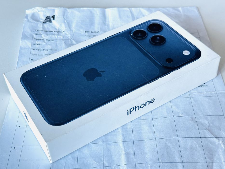 НОВ! Iphone 17 Pro Max 256GB Blue Гаранция 2 години