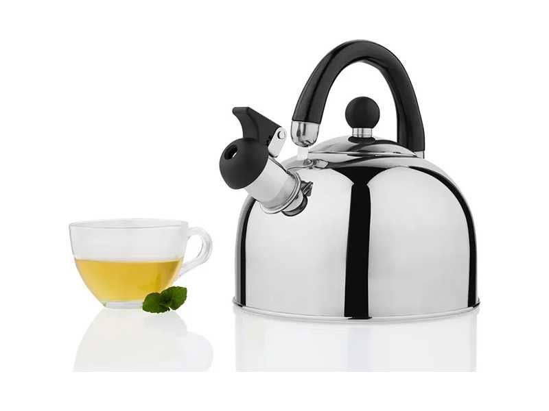 НОВИ! Чайник свирещ 2л индукция/газ/керамични/електр. котлони инокс