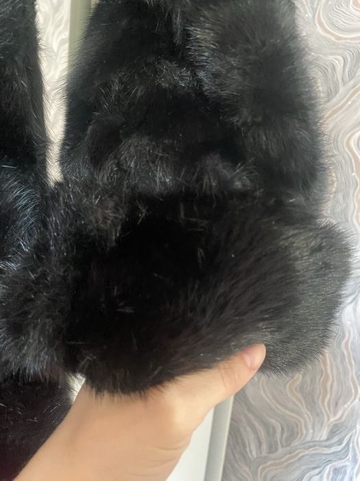 Шуба из кусочков норки