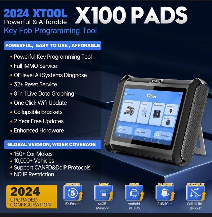 Продам программатор чипов Иммо автоключей XTOOL X100 Pads+KC100