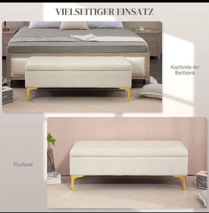 Пейка с място за съхранение, товароносимост до 120 кг, 120 x 44 x 44,5