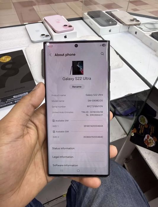 Samsung S22 ULTRA , Viata Bateriei 96%