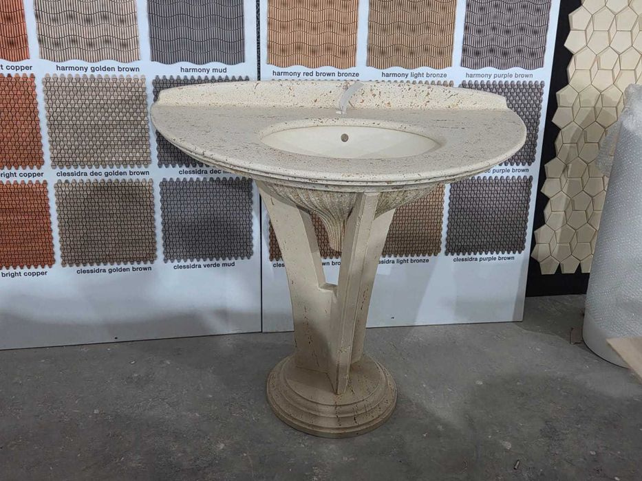 Chiuvete Lavoar baie -  import Italia , travertin si marmura compozita