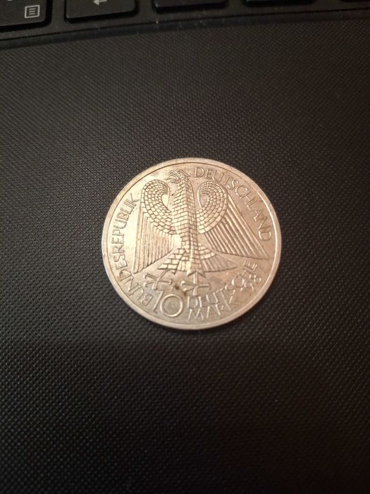 Moneda 10 marci 1987 argint