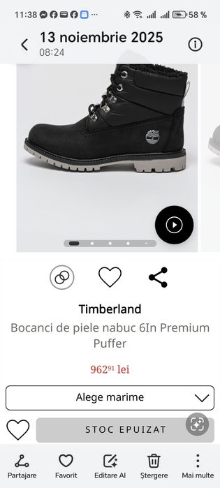 Ghete Timberland piele